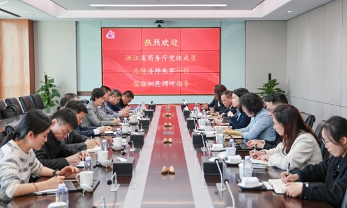 浙江省商務(wù)廳黨組成員、總經(jīng)濟(jì)師朱軍蒞臨桐昆調(diào)研